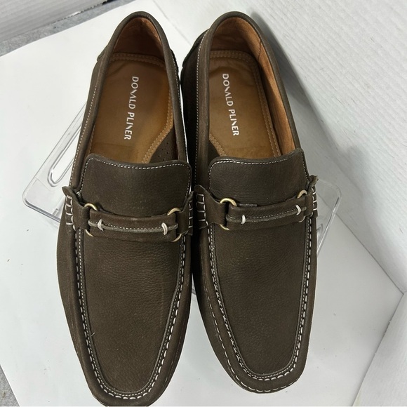 Donald Pliner Men’s 11 Driving Loafer Shoe Leather Brown Slip On Comfort NEW main image 6